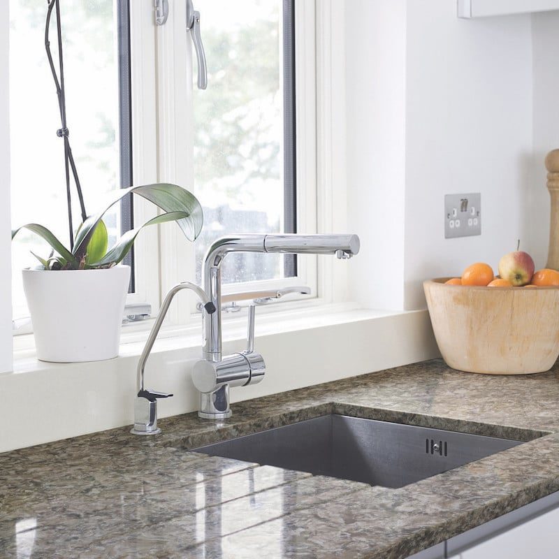 Illustration of Granite Countertop Installation With Backsplash And Electrical