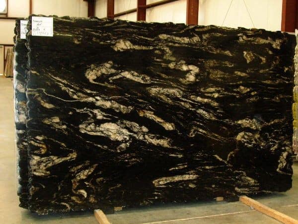 cosmic black granite slab