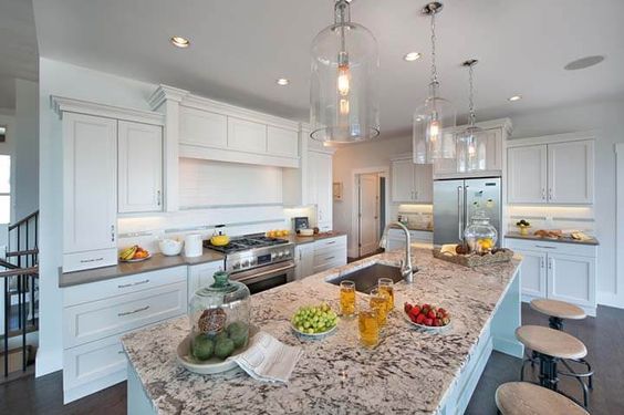 White Spring granite countertop installation